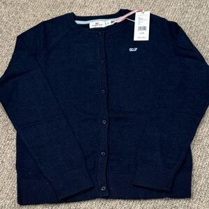NWT! Girls Vineyard Vines Dark Blue Cardigan. Size L.